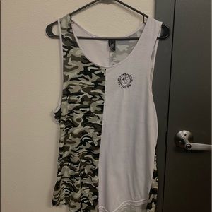 Gymshark Luxe Split Camo Tank Top sz L